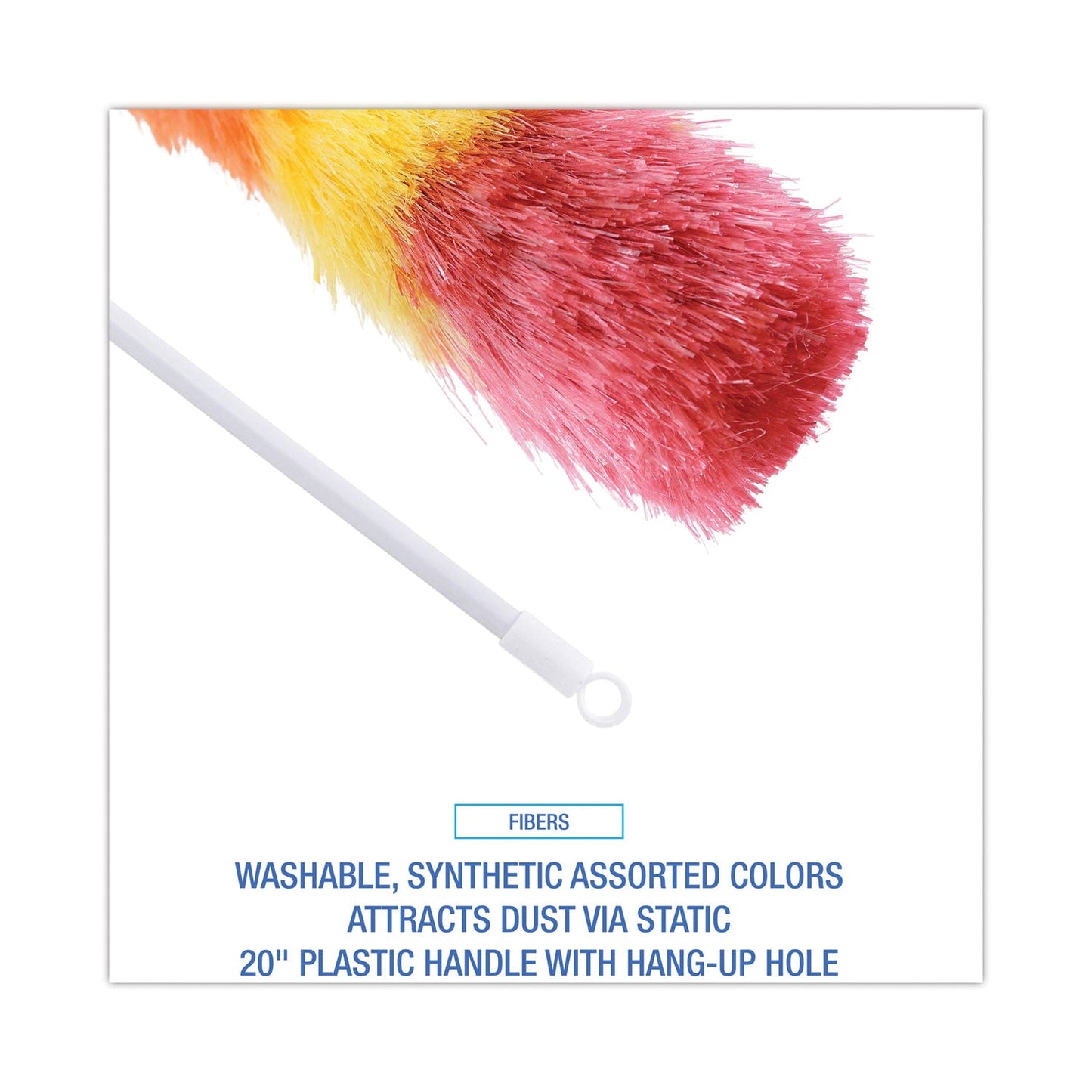 Polywool Duster w/20" Plastic Handle, Assorted Colors - OrderMe