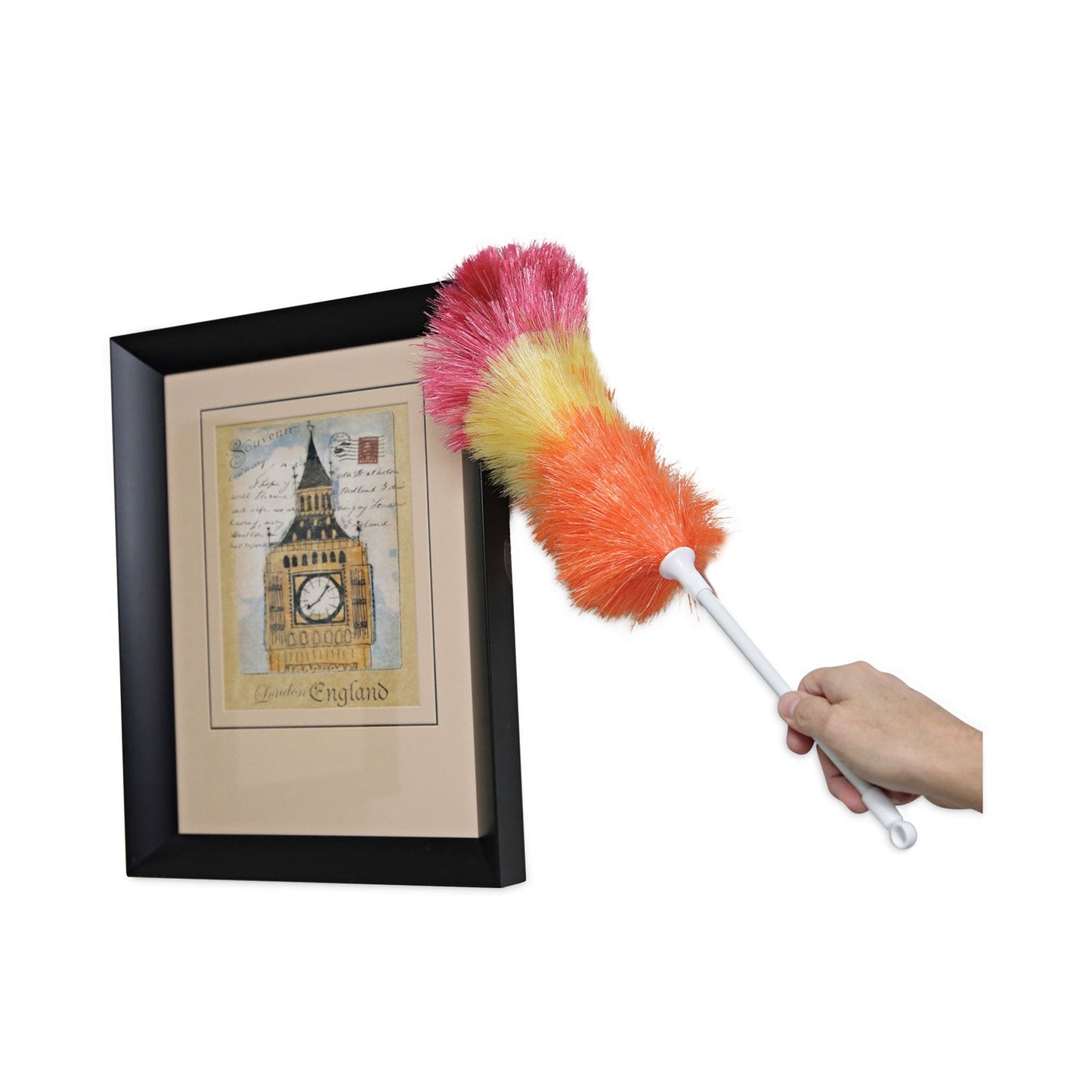 Polywool Duster w/20" Plastic Handle, Assorted Colors - OrderMe