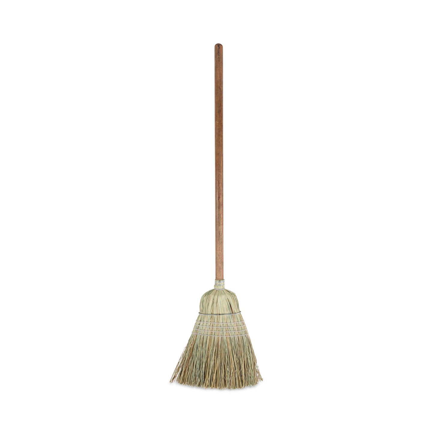 Corn Fiber Brooms, Corn/Synthetic Fiber Bristles, 60" Overall Length, Gray/Natural, 6/Carton - OrderMe