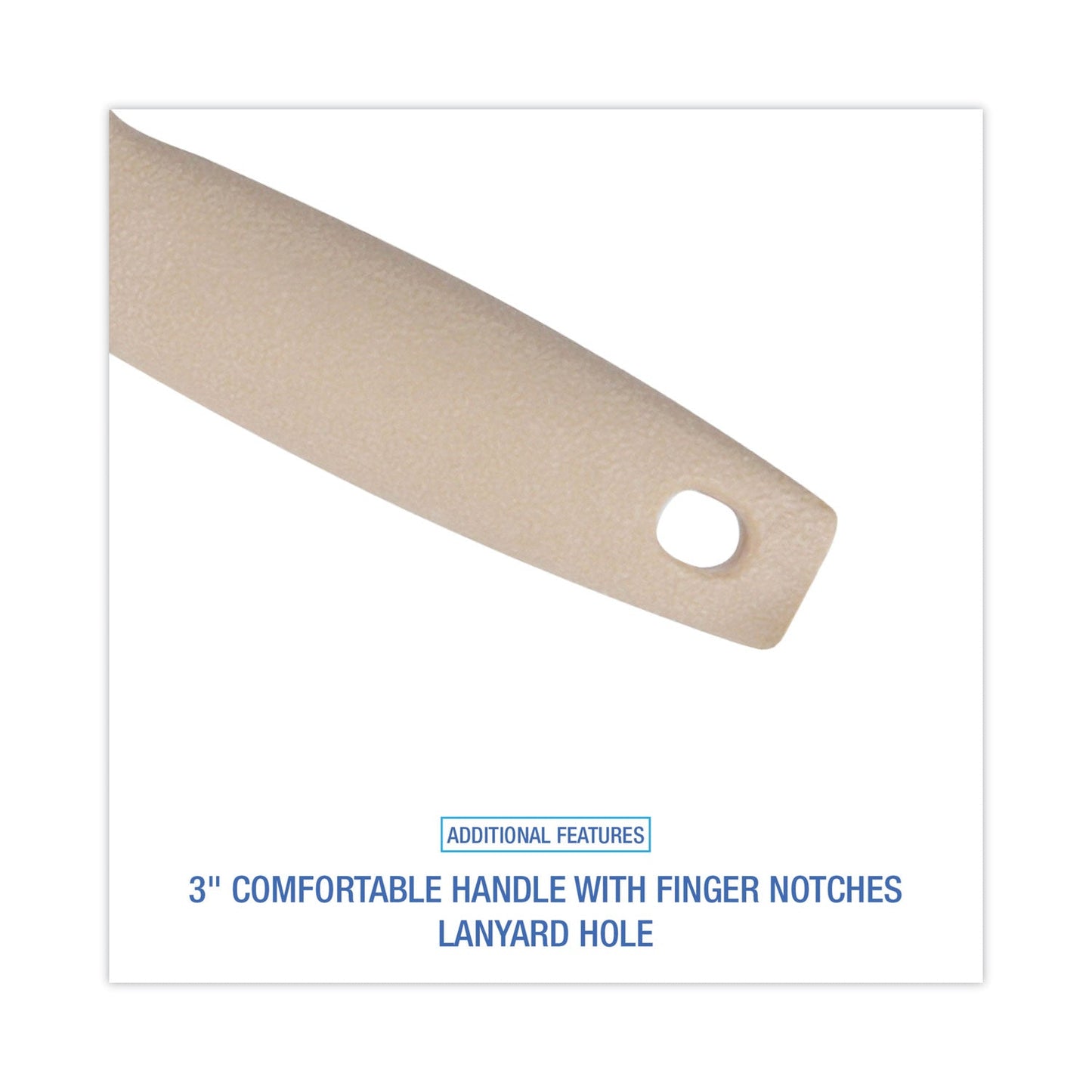 Utility Brush, Cream Tampico Bristles, 5.5" Brush, 3" Tan Plastic Handle - OrderMe
