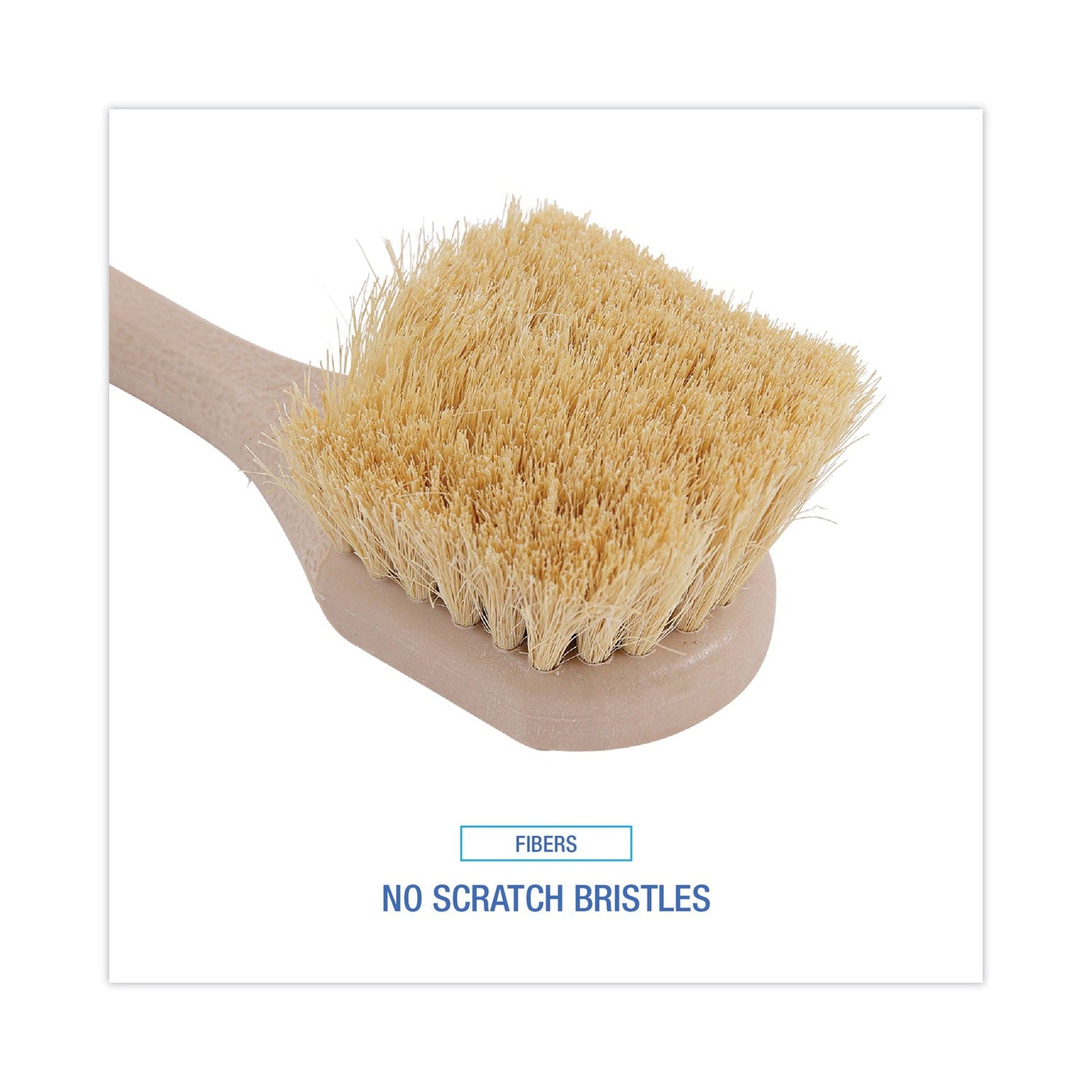 Utility Brush, Cream Tampico Bristles, 5.5" Brush, 3" Tan Plastic Handle - OrderMe