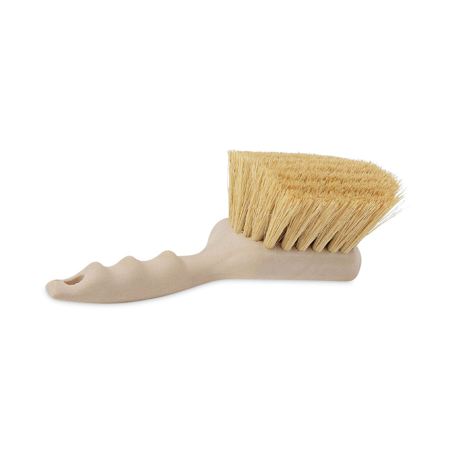 Utility Brush, Cream Tampico Bristles, 5.5" Brush, 3" Tan Plastic Handle - OrderMe