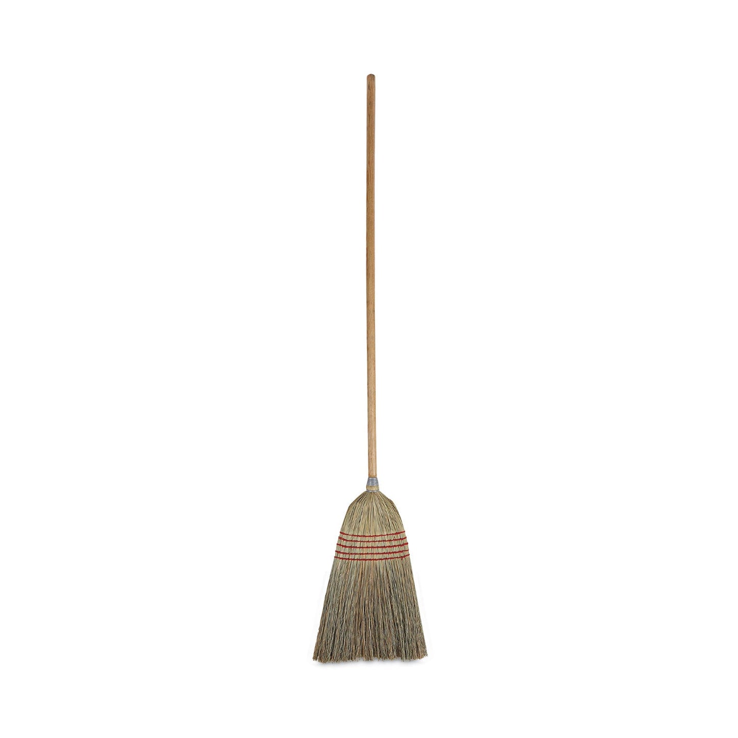 Parlor Broom, Corn Fiber Bristles, 55" Overall Length, Natural - OrderMe