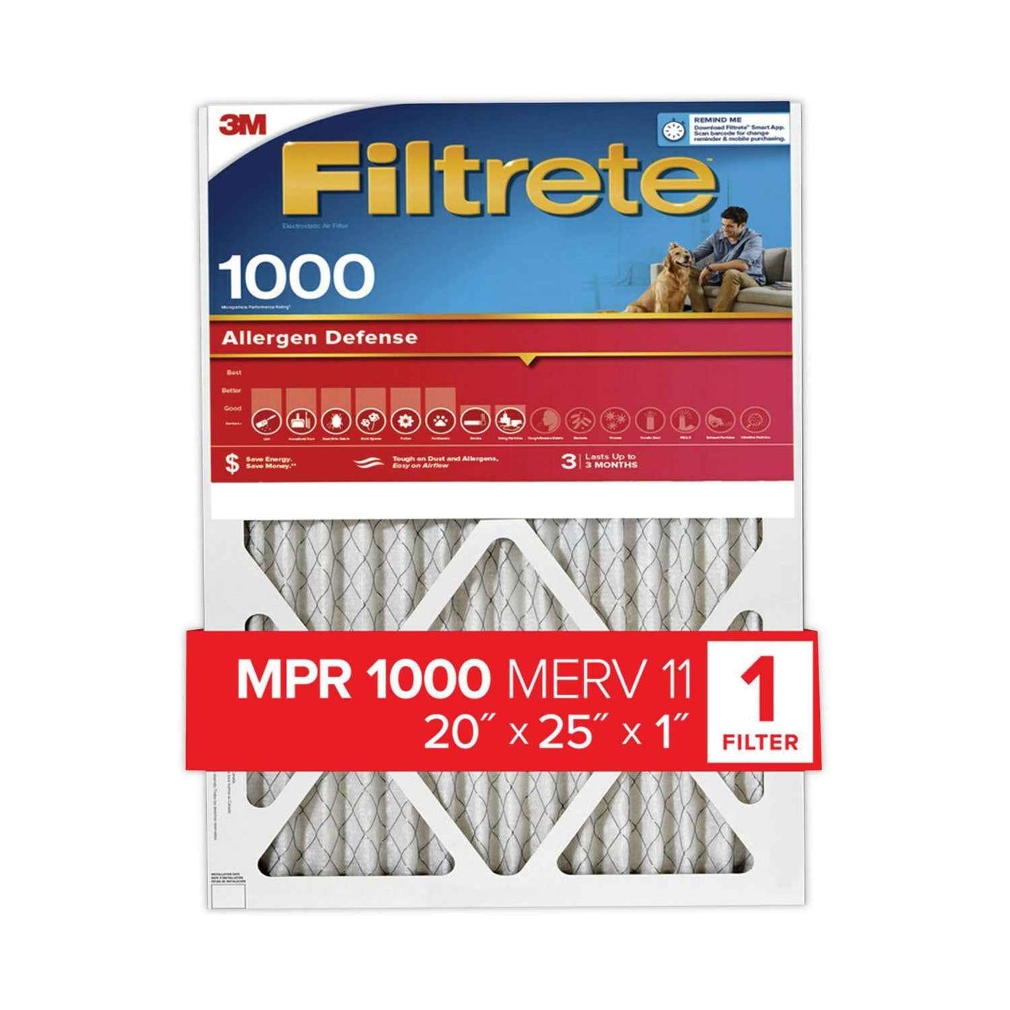 Allergen Defense Air Filter, 20 x 25 - OrderMe