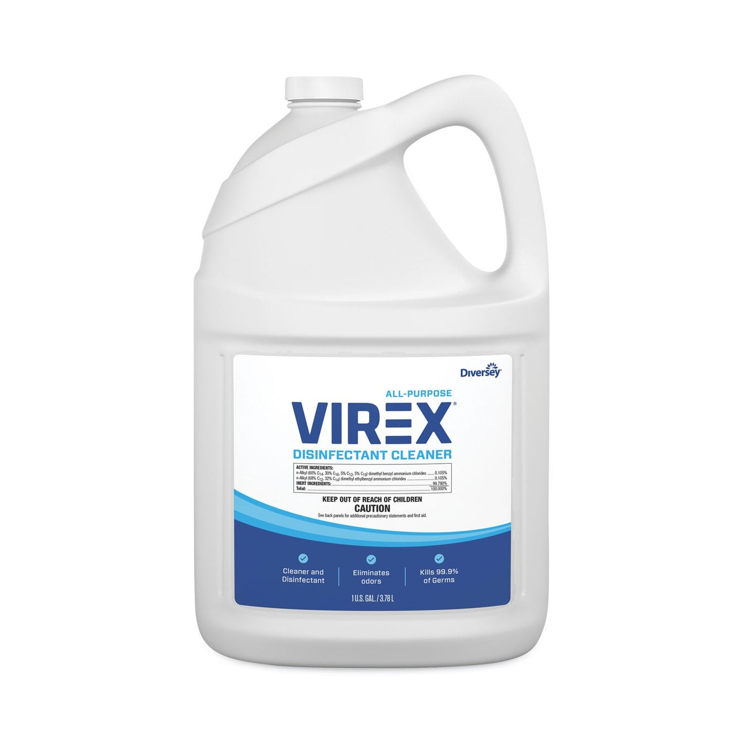 Virex All-Purpose Disinfectant Cleaner, Lemon Scent, 1 gal Container, 2/Carton - OrderMe