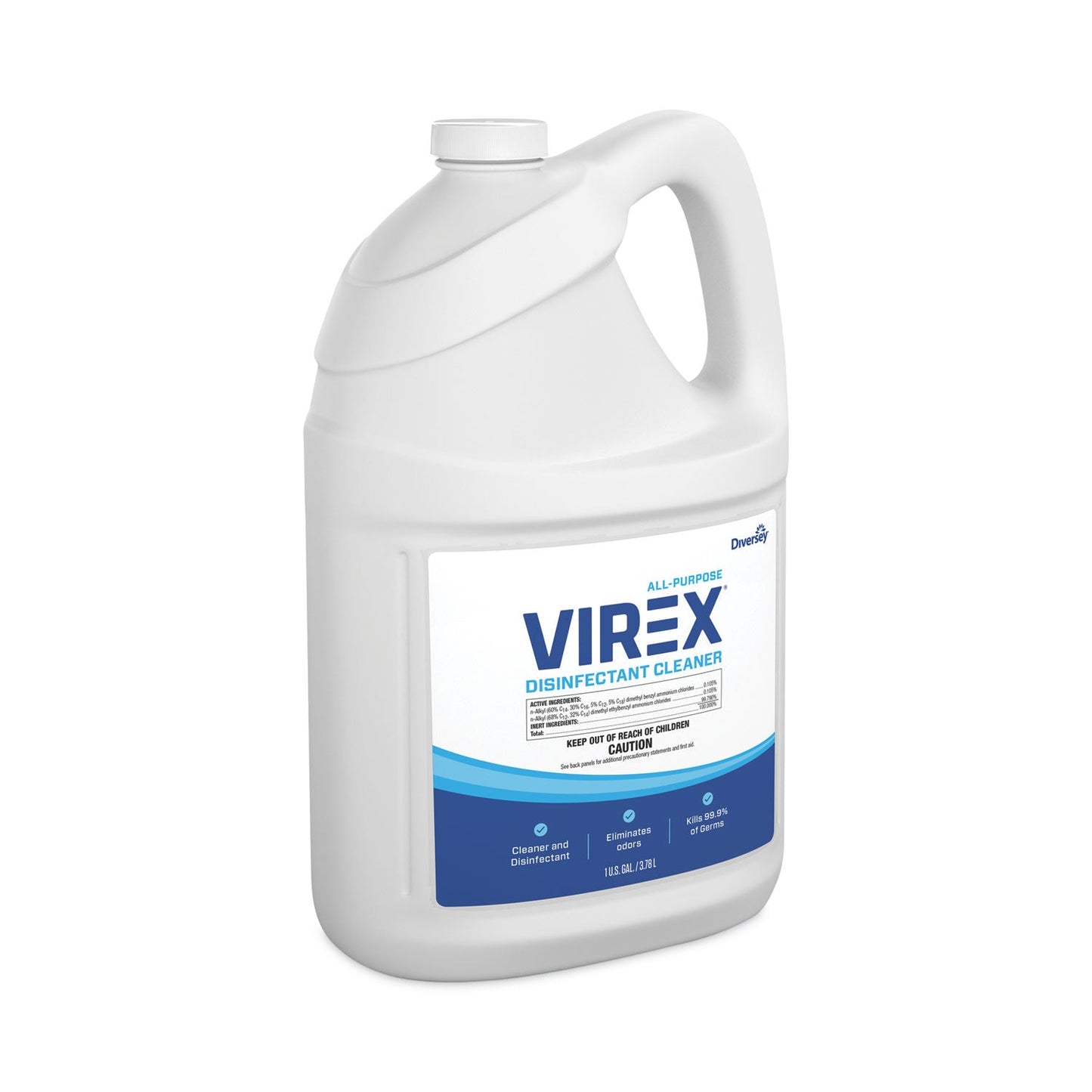 Virex All-Purpose Disinfectant Cleaner, Lemon Scent, 1 gal Container, 2/Carton - OrderMe