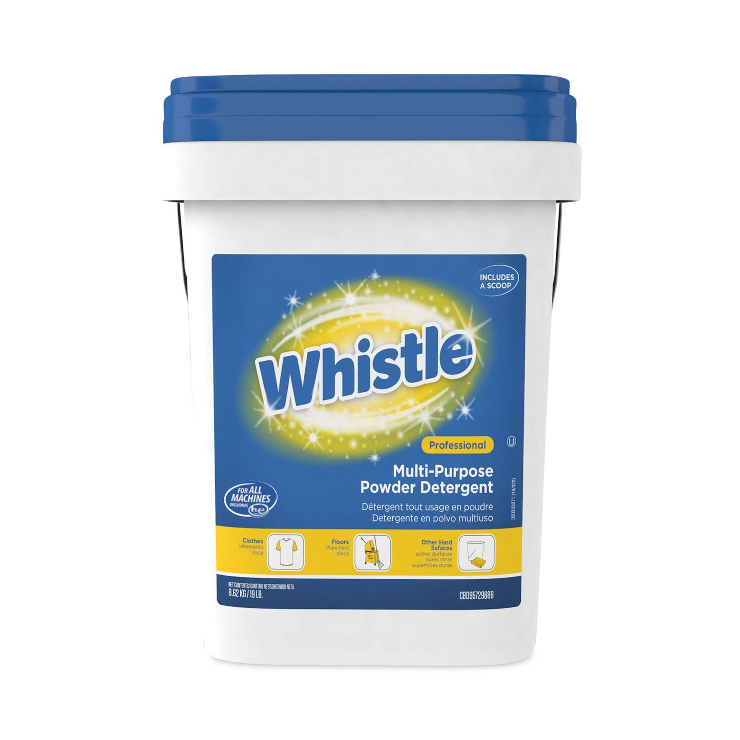 Whistle Multi-Purpose Powder Detergent, Citrus, 19 lb Pail - OrderMe
