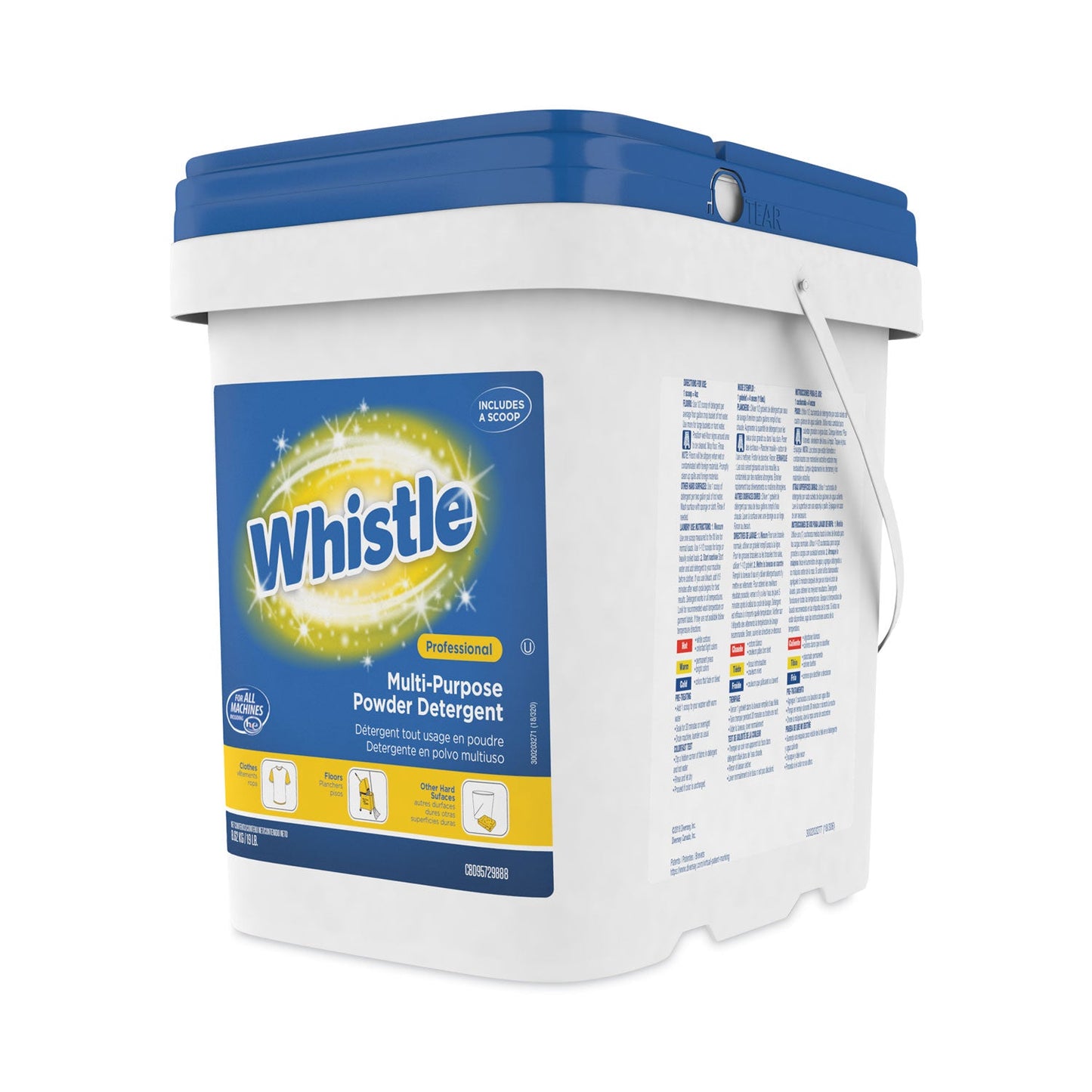 Whistle Multi-Purpose Powder Detergent, Citrus, 19 lb Pail - OrderMe