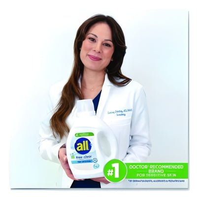 all® Free Clear HE Laundry Detergent, 24 Loads, Unscented, 30 oz Bottle, 6/Carton - OrderMe