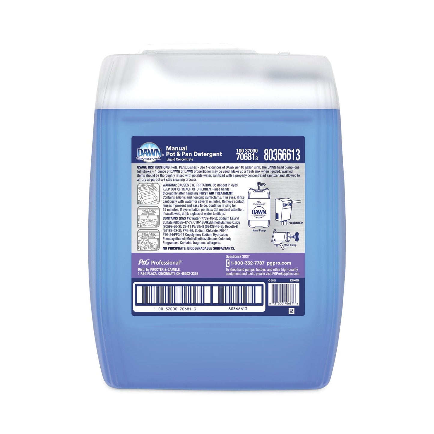 Manual Pot/Pan Dish Detergent, Original Scent, Five Gallon Cube - OrderMe