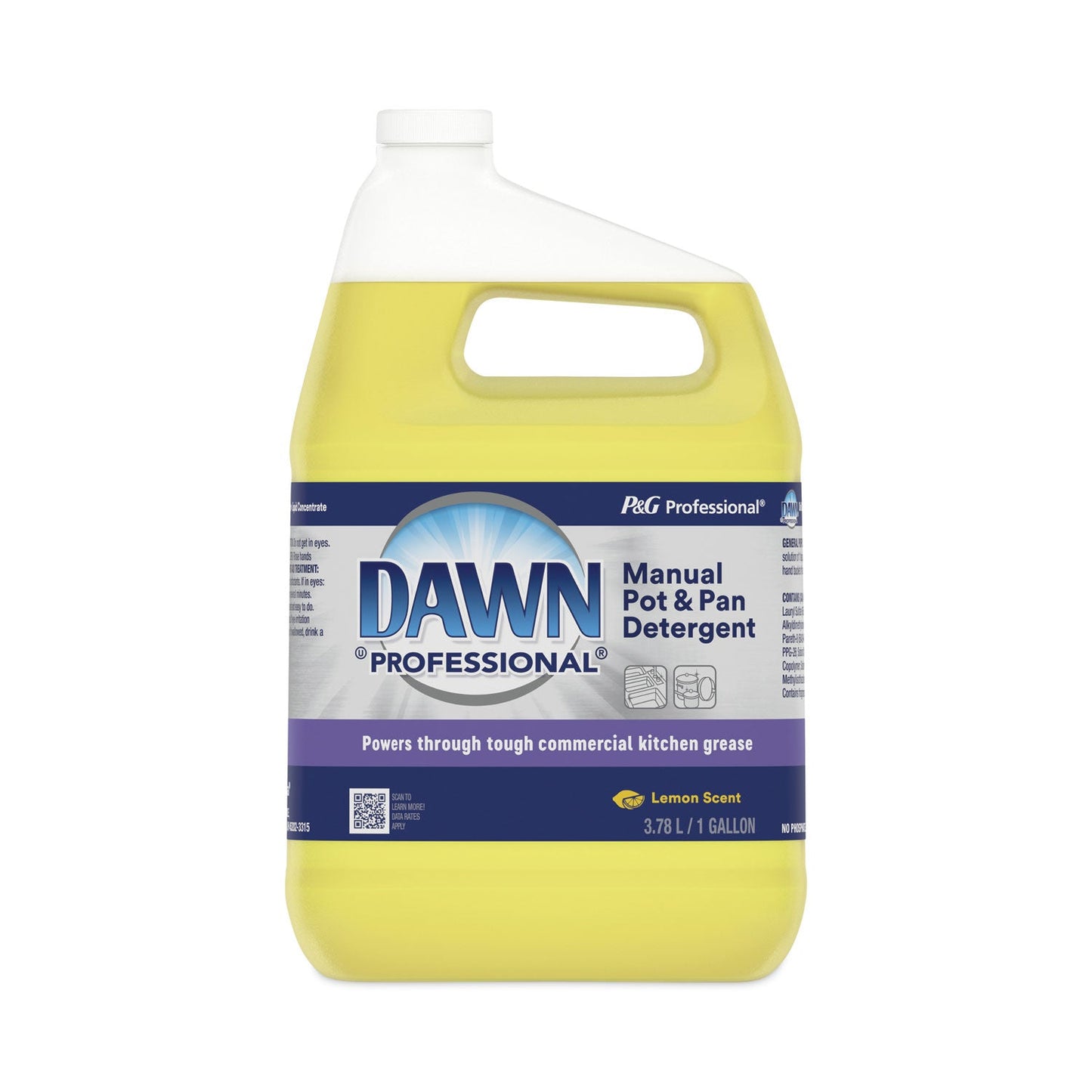 Manual Pot/Pan Dish Detergent, Lemon, 4/Carton - OrderMe