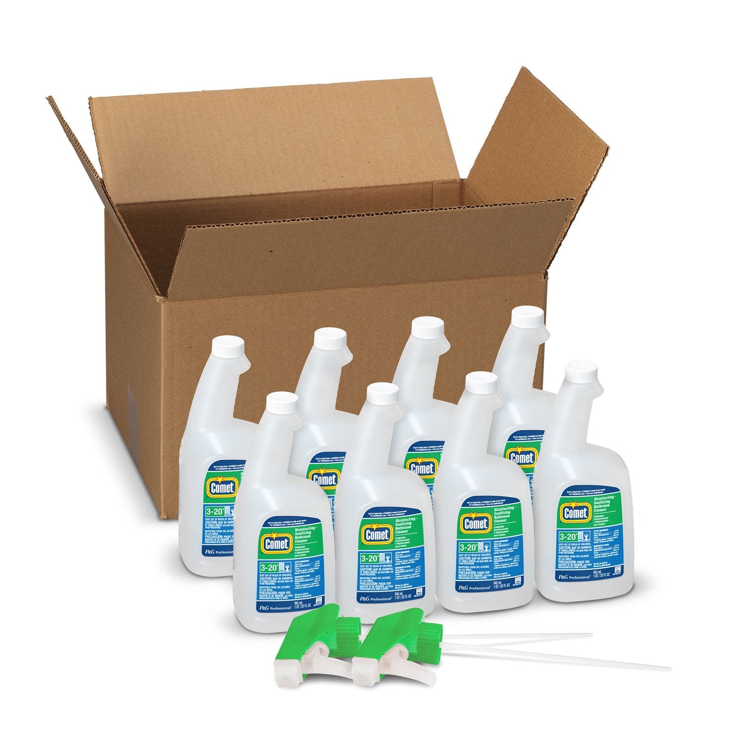 Disinfecting-Sanitizing Bathroom Cleaner, 32 oz Trigger Spray Bottle, 8/Carton - OrderMe