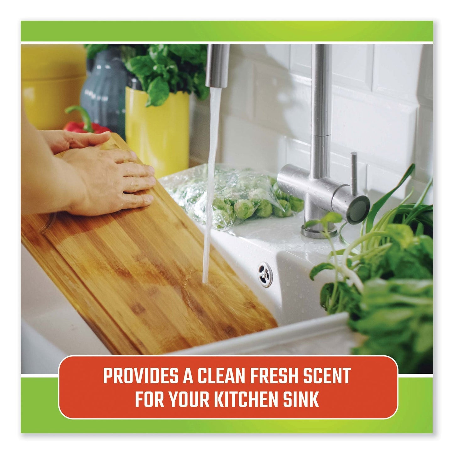 Fresh and Clean Garbage Disposal, Fresh Scent, 5 Pods/Pack, 6 Packs/Carton - OrderMe