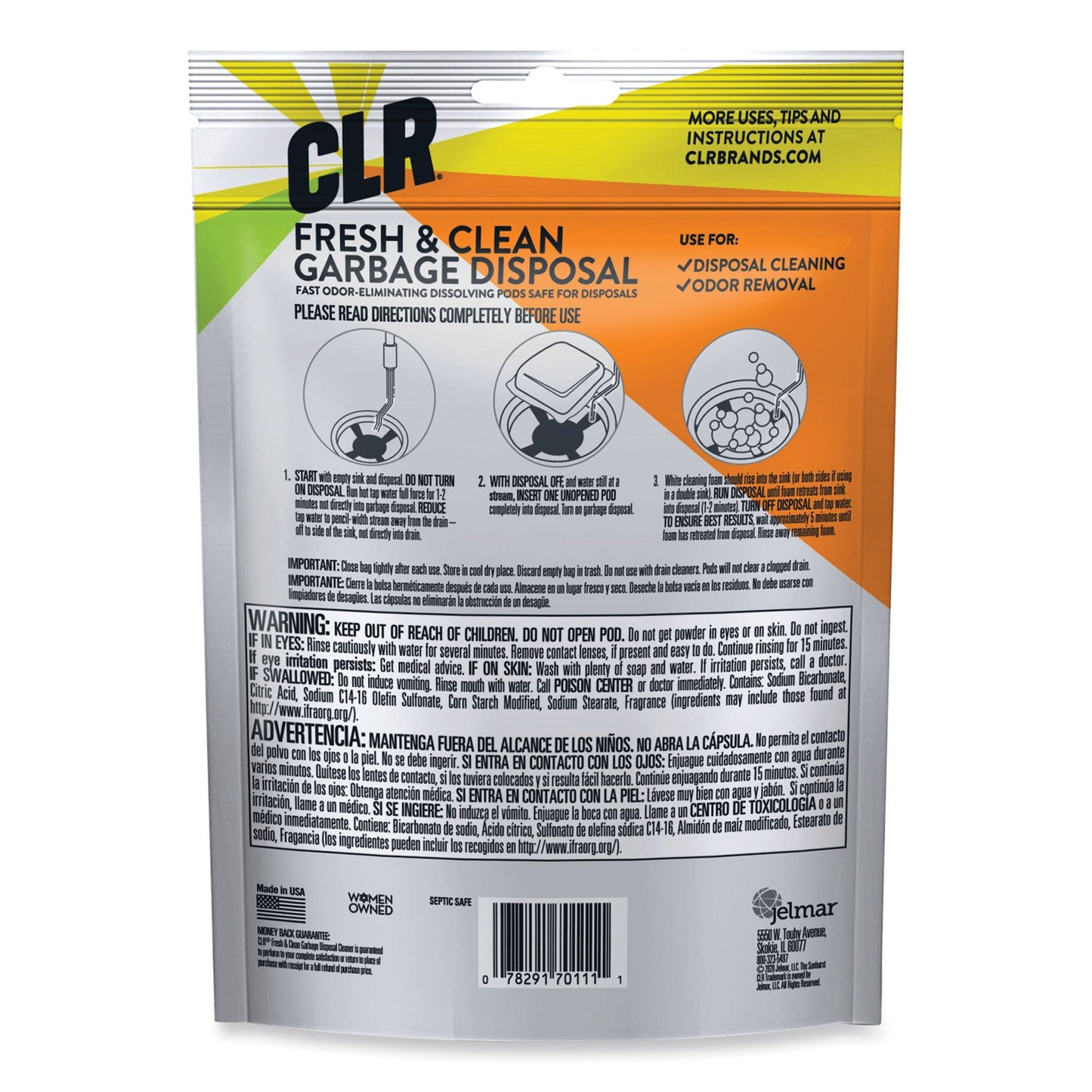 Fresh and Clean Garbage Disposal, Fresh Scent, 5 Pods/Pack, 6 Packs/Carton - OrderMe