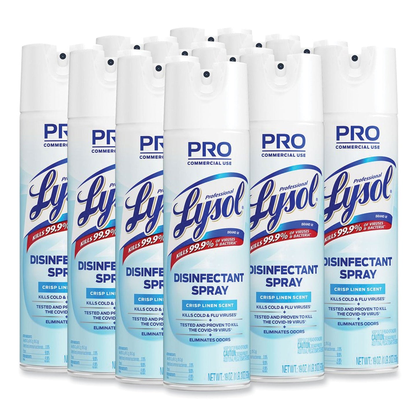 Disinfectant Spray, Crisp Linen, 19 oz Aerosol Spray, 12/Carton - OrderMe