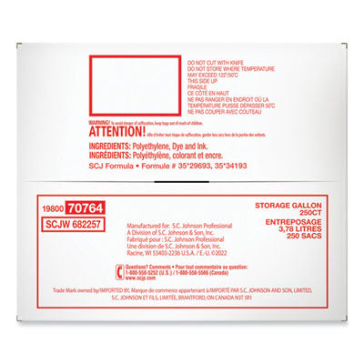 Double Zipper Storage Bags, Triple System Seal, Gallon, 10.56" x 10.75", Clear, 250/Box - OrderMe