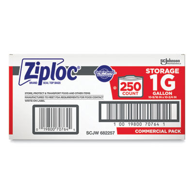 Double Zipper Storage Bags, Triple System Seal, Gallon, 10.56" x 10.75", Clear, 250/Box - OrderMe