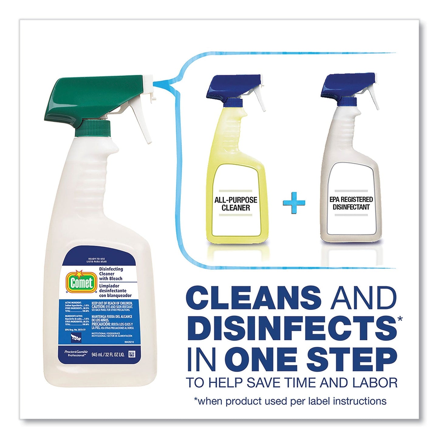 Disinfecting Cleaner with Bleach, 1 gal Bottle - OrderMe