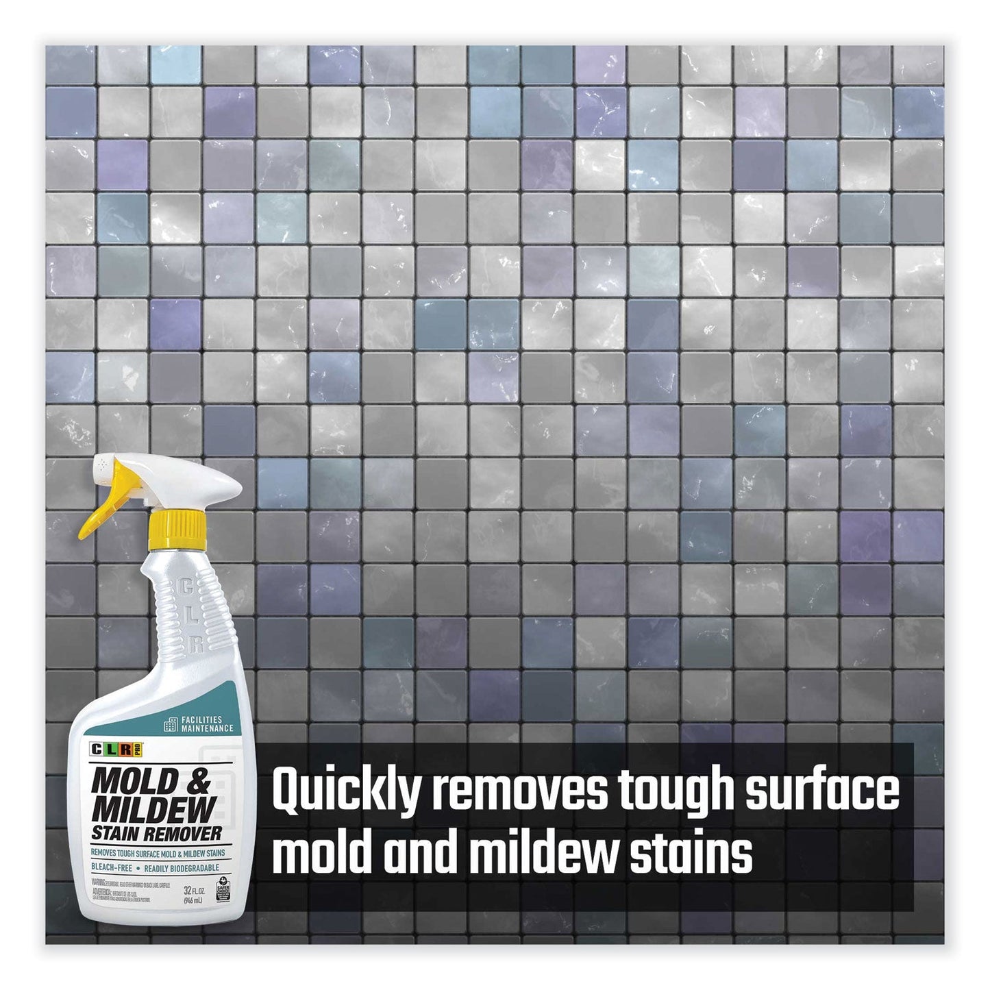 Mold and Mildew Stain Remover, 32 oz Spray Bottle, 6/Carton - OrderMe