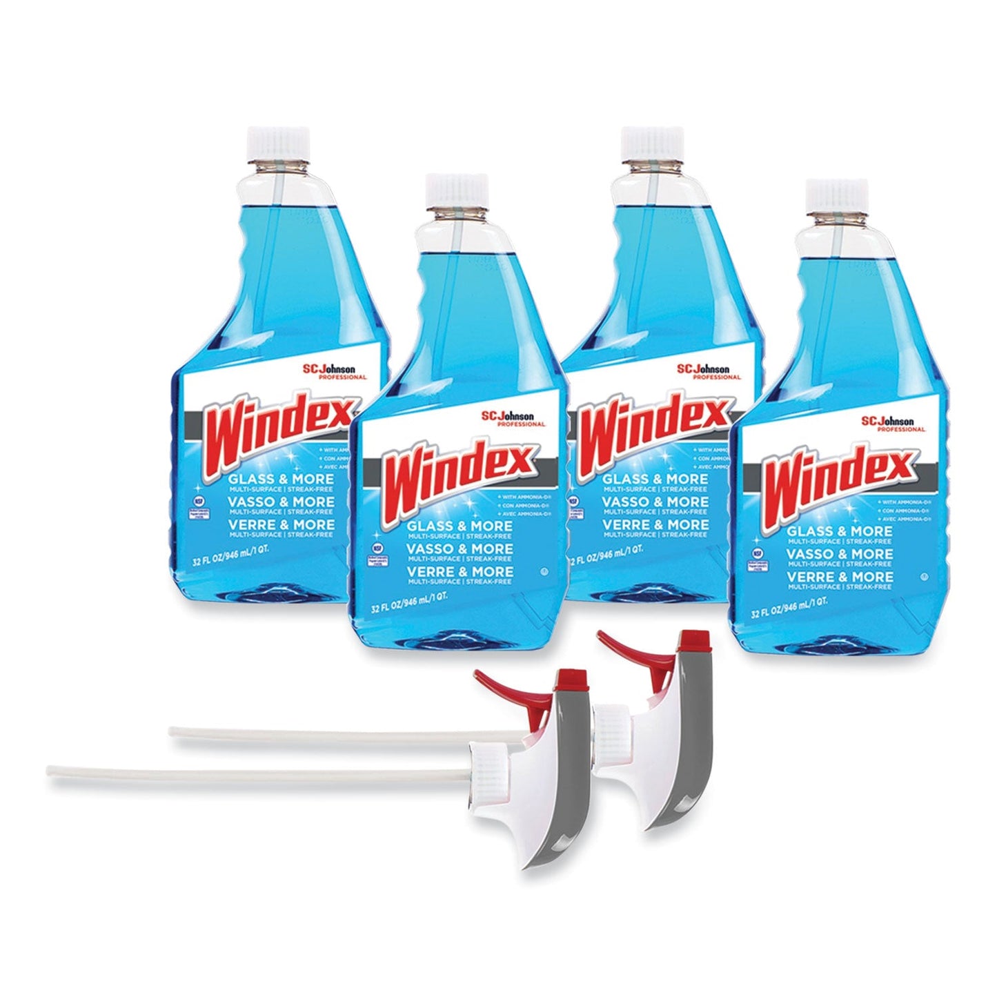 Original Glass Cleaner, Fresh Scent, 32 oz Spray Bottle, 4/Carton - OrderMe