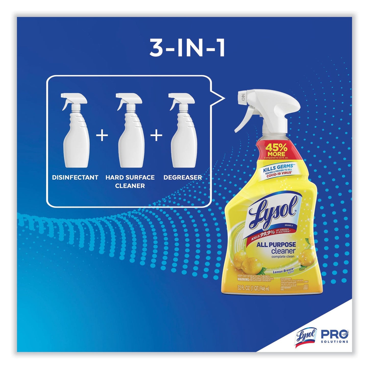Ready-to-Use All-Purpose Cleaner, Lemon Breeze, 32 oz Spray Bottle - OrderMe