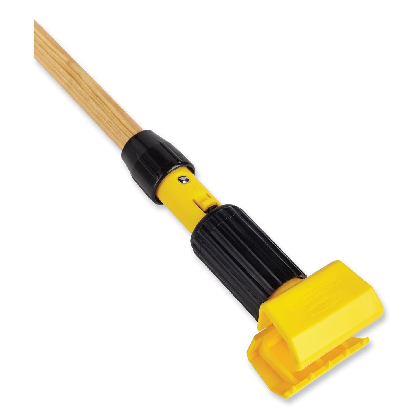 Gripper Hardwood Mop Handle, 1.13" dia x 60", Natural/Yellow - OrderMe