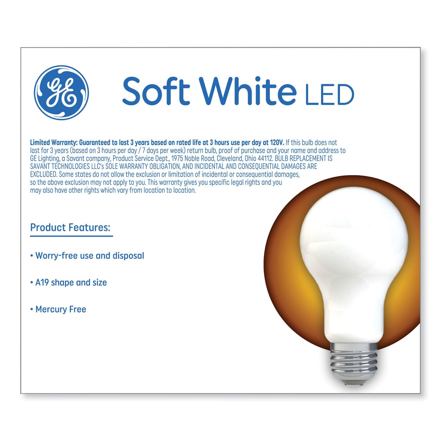 Classic LED Soft White Non-Dim A19 Light Bulb, 9 W, 2/Pack - OrderMe