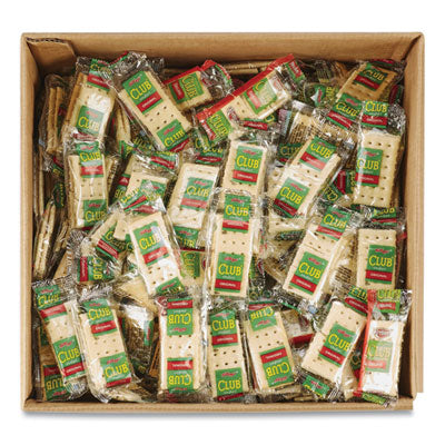 Club Original Crackers, 0.25 oz Individually Wrapped, 2/Pack, 500 Packs/Carton