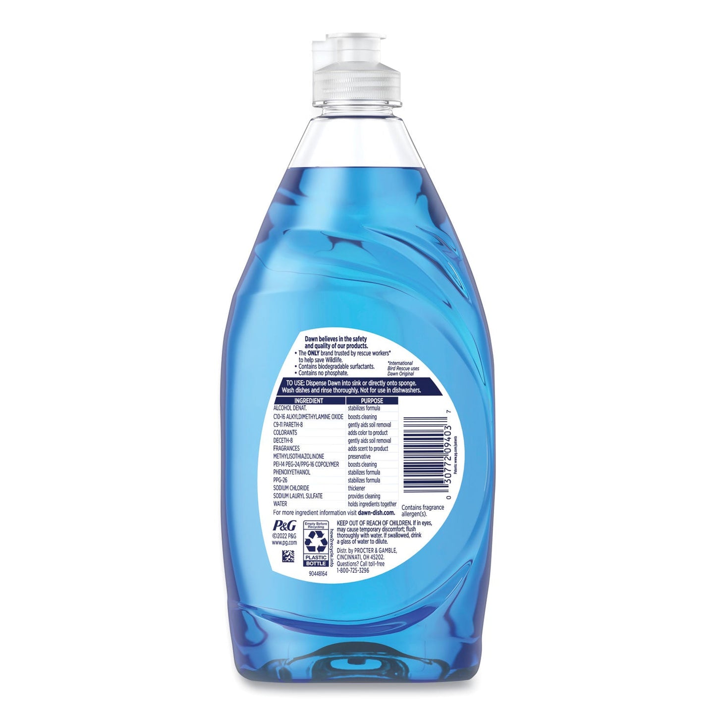 Ultra Liquid Dish Detergent, Original Scent, 18 oz Pour Bottle, 10/Carton - OrderMe