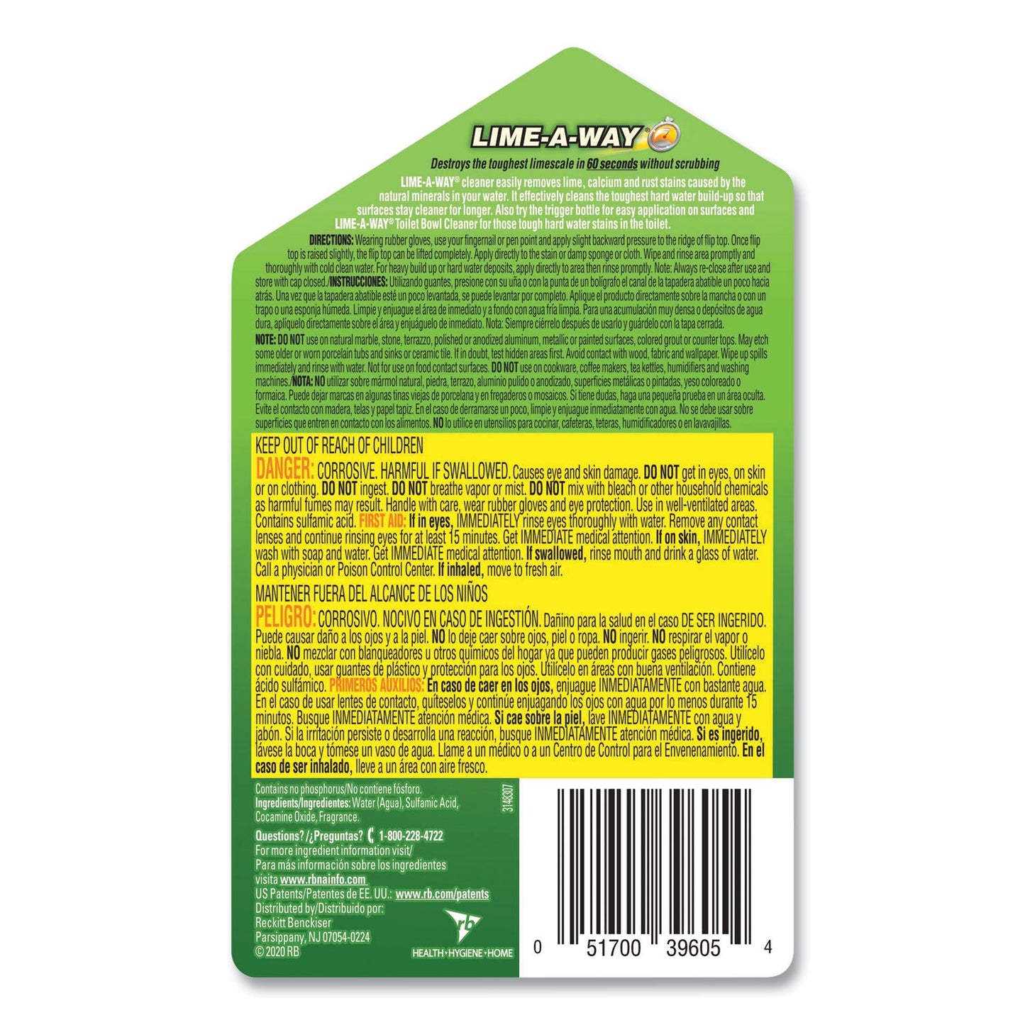 Lime, Calcium and Rust Remover, 28 oz Bottle, 6/Carton - OrderMe