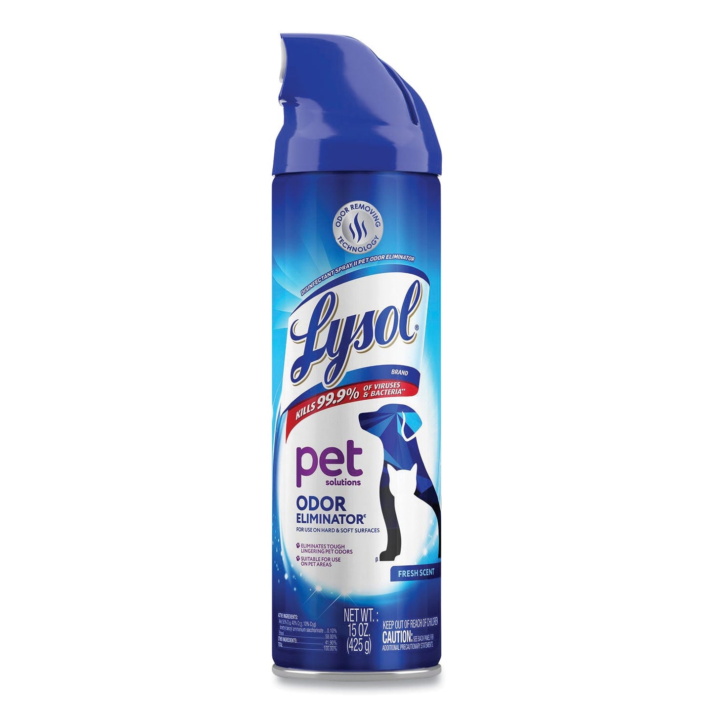 Disinfectant Spray II Pet Odor Eliminator, Fresh, 15 oz Aerosol Spray, 12/Carton - OrderMe