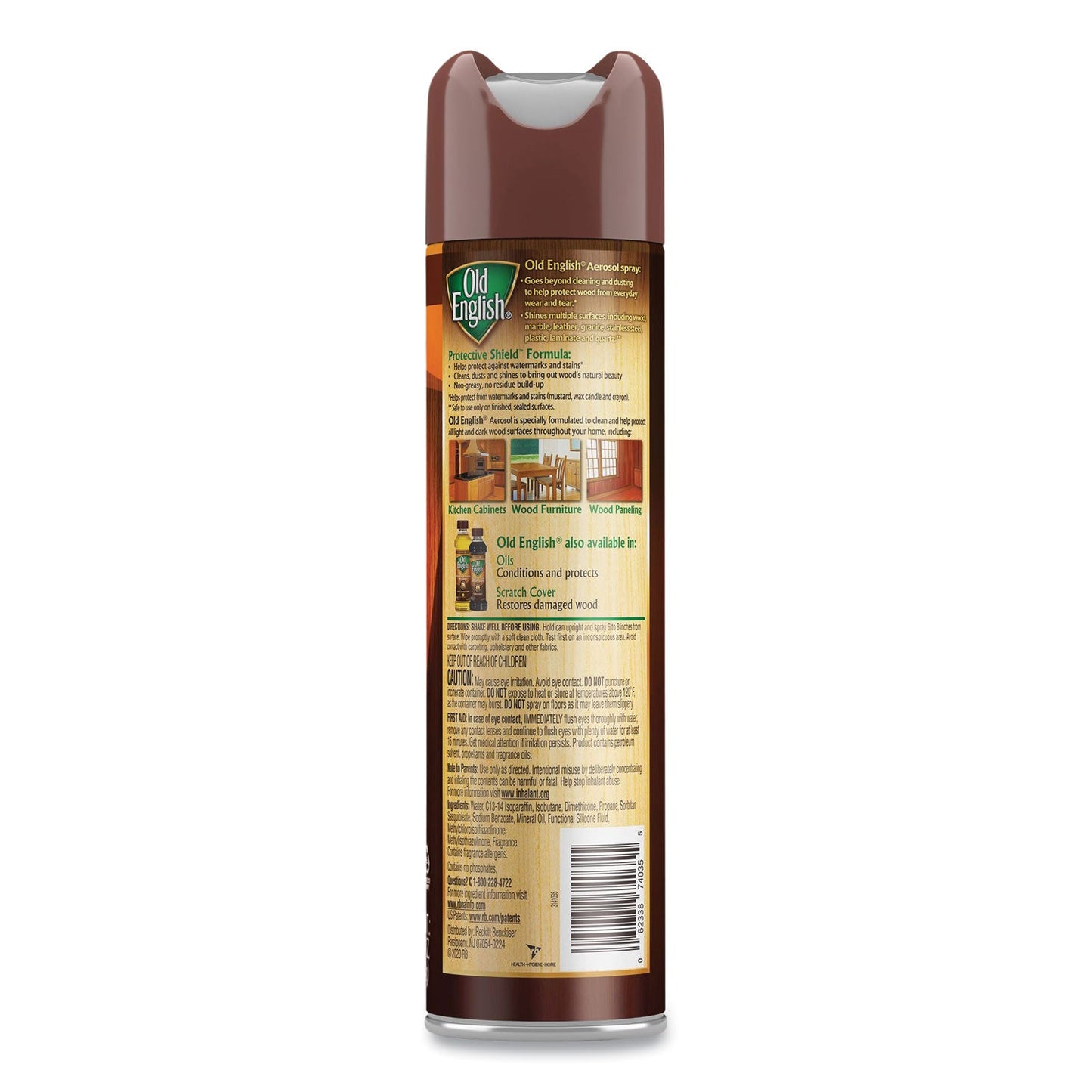 Furniture Polish, Fresh Lemon Scent, 12.5 oz Aerosol Spray, 12/Carton - OrderMe