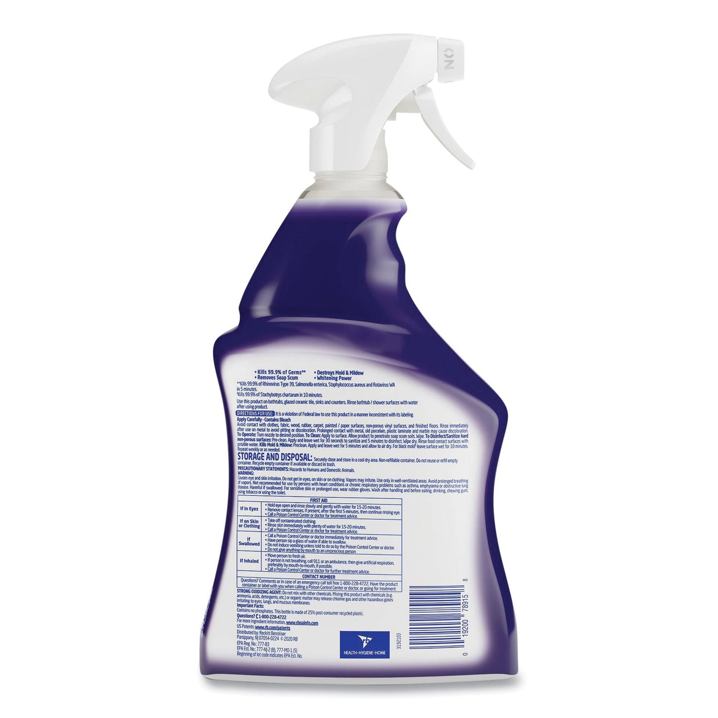 Mold and Mildew Remover with Bleach, Ready to Use, 32 oz Spray Bottle - OrderMe