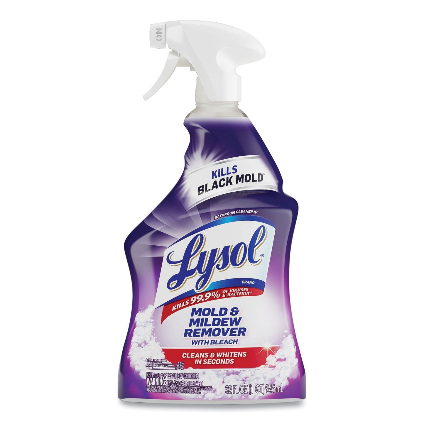 Mold and Mildew Remover with Bleach, Ready to Use, 32 oz Spray Bottle - OrderMe