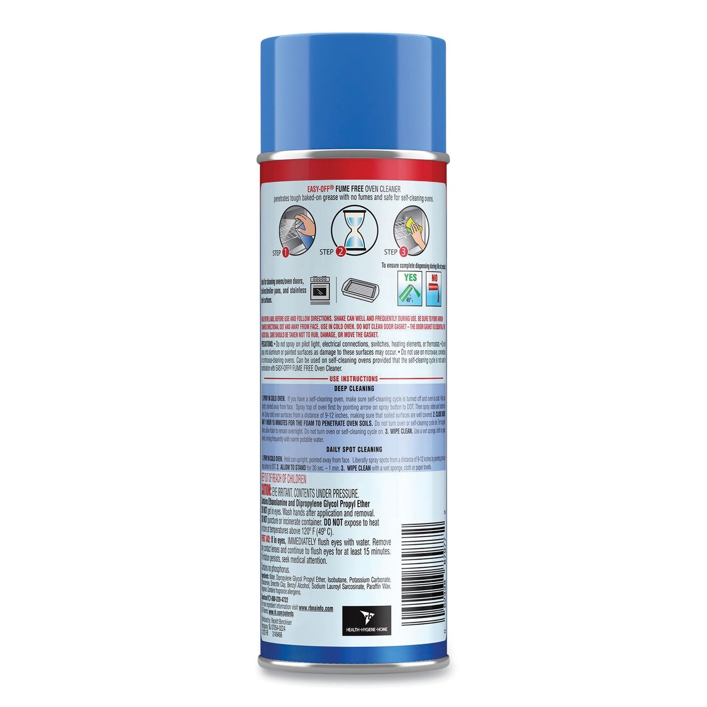 Fume-Free Oven Cleaner, Lemon Scent, 14.5 oz Aerosol Spray - OrderMe