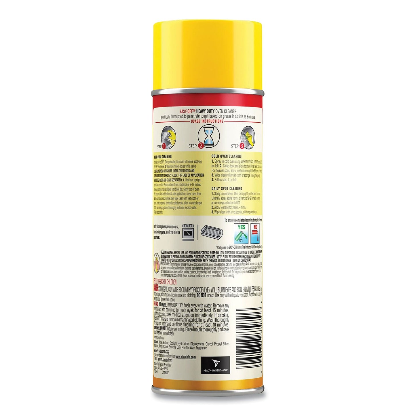 Heavy Duty Oven Cleaner, Fresh Scent, Foam, 14.5 oz Aerosol Spray - OrderMe