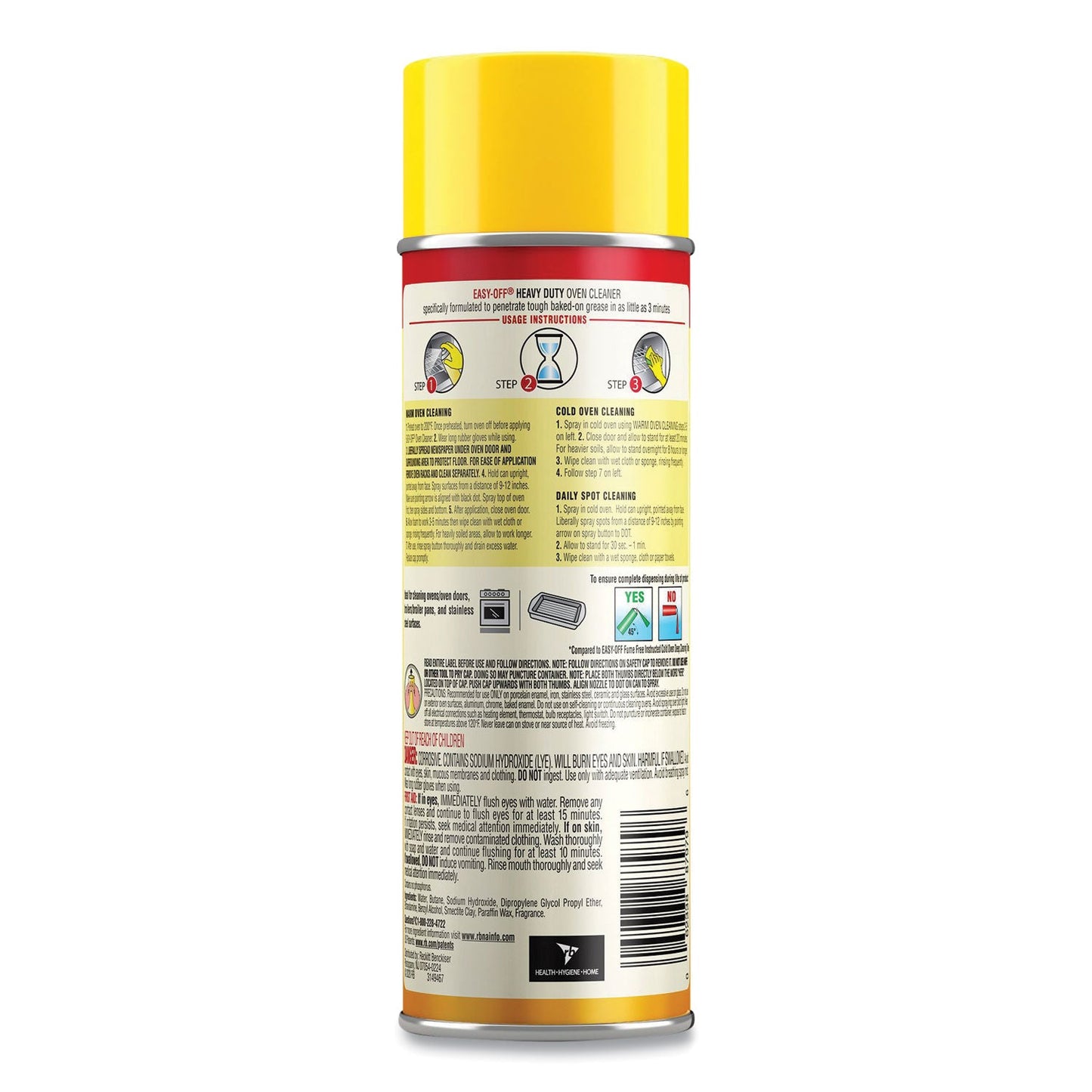 Heavy Duty Oven Cleaner, Fresh Scent, Foam, 14.5 oz Aerosol Spray, 12/Carton - OrderMe