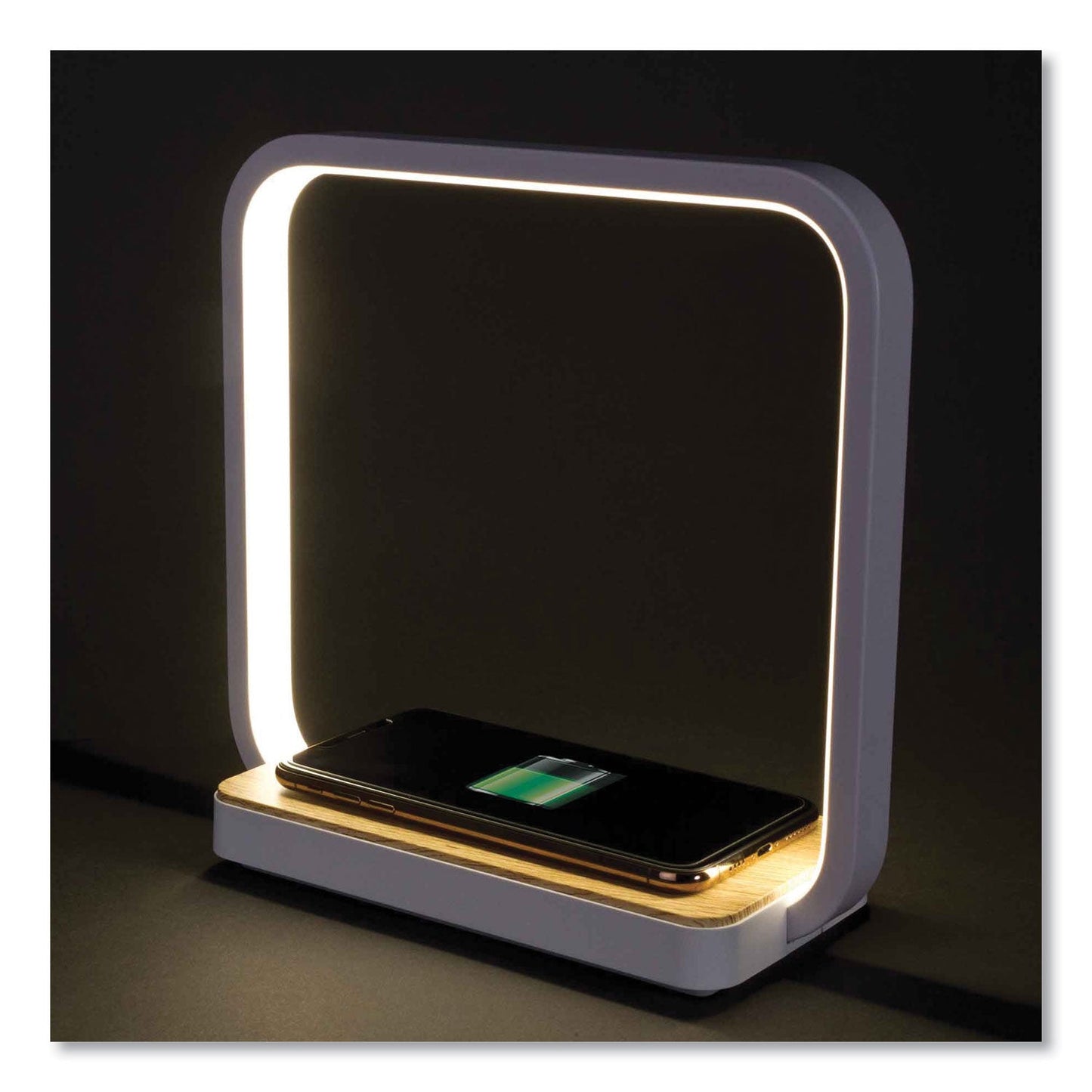 Wireless Charging Station with Night Light, USB, White - OrderMe