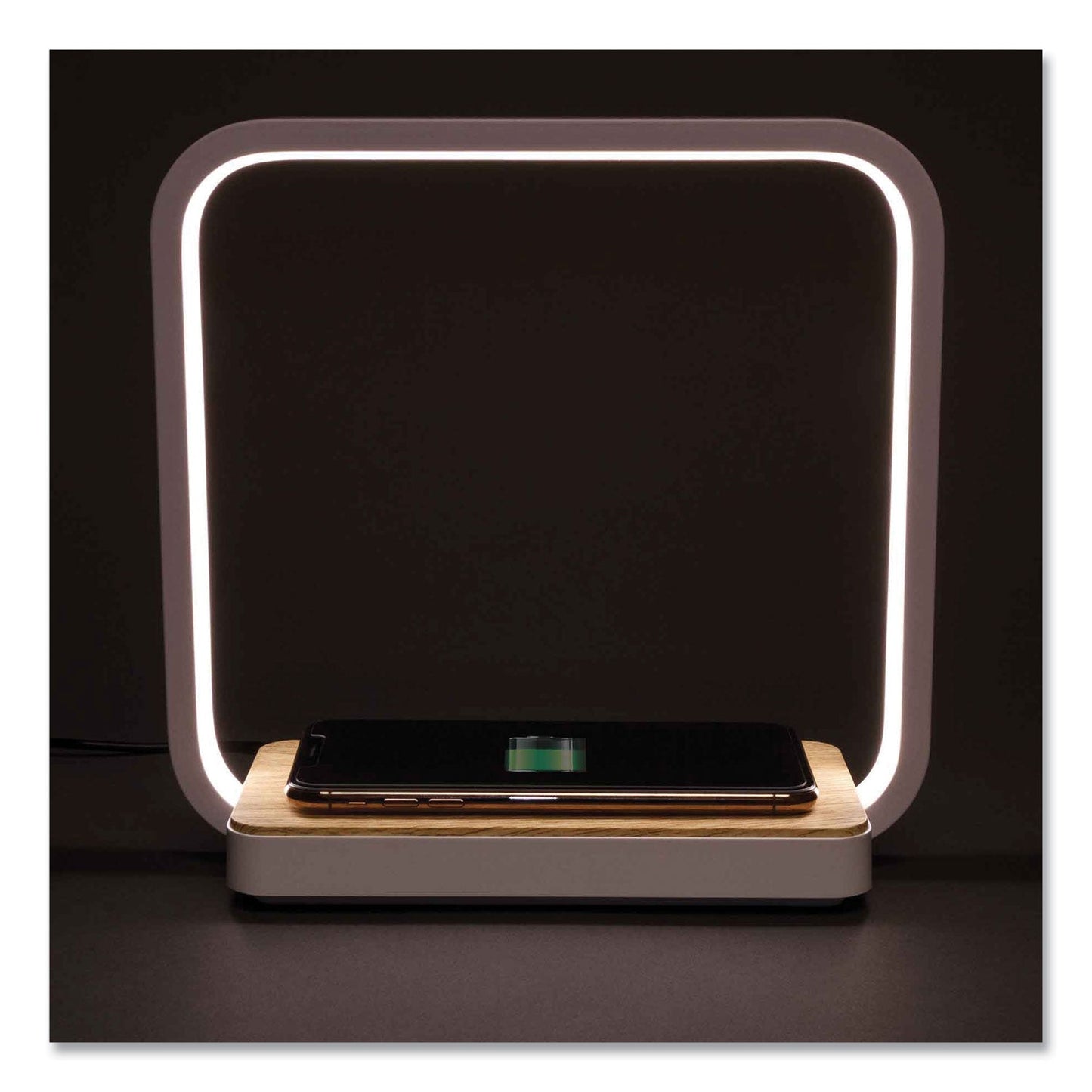Wireless Charging Station with Night Light, USB, White - OrderMe