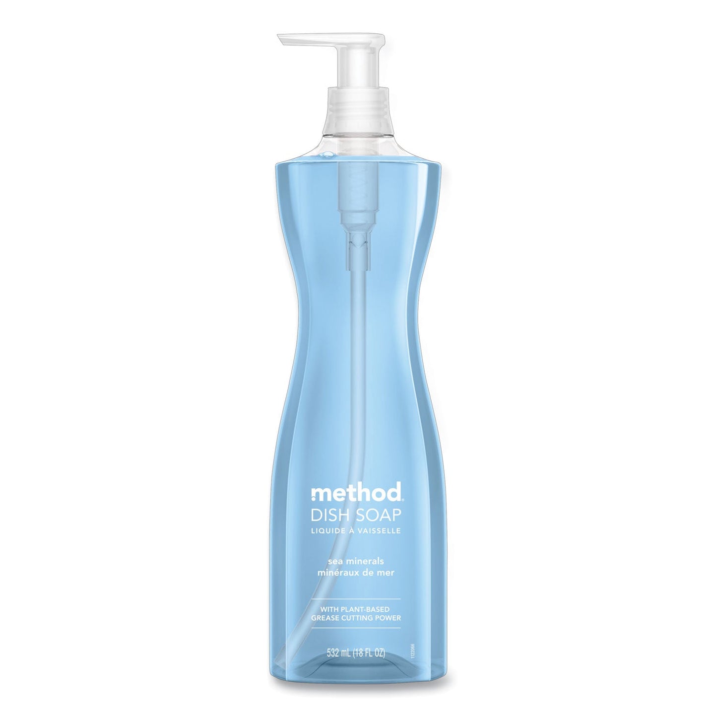 Dish Soap Pump, Hour-Glass Bottle Shape, Sea Minerals Scent, 18 oz Pump Bottle, 6/Carton - OrderMe