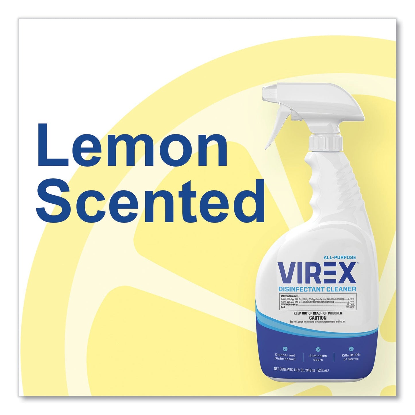 Virex All-Purpose Disinfectant Cleaner, Citrus Scent, 32 oz Spray Bottle, 8/Carton - OrderMe