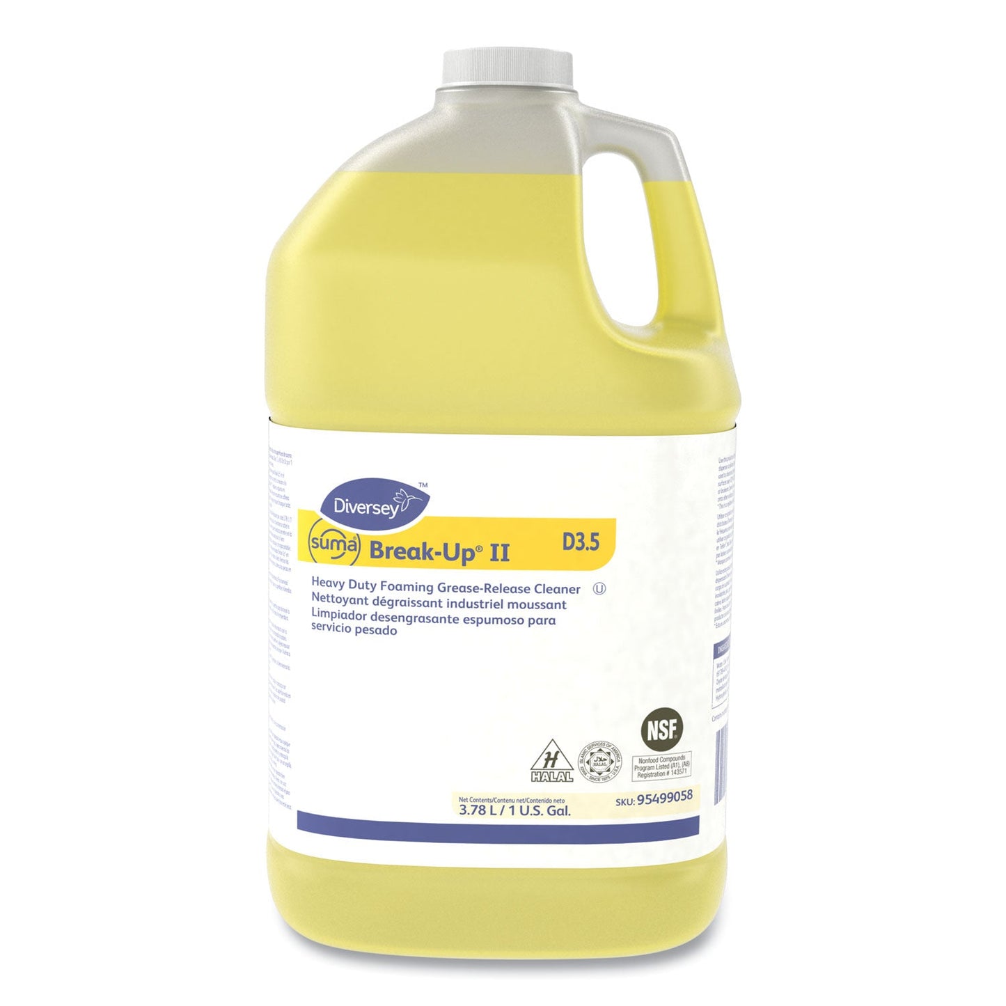 Suma Break-Up II D3.5 Heavy-Duty Foaming Grease-Release Cleaner, 128 oz Bottle, 4/Carton - OrderMe