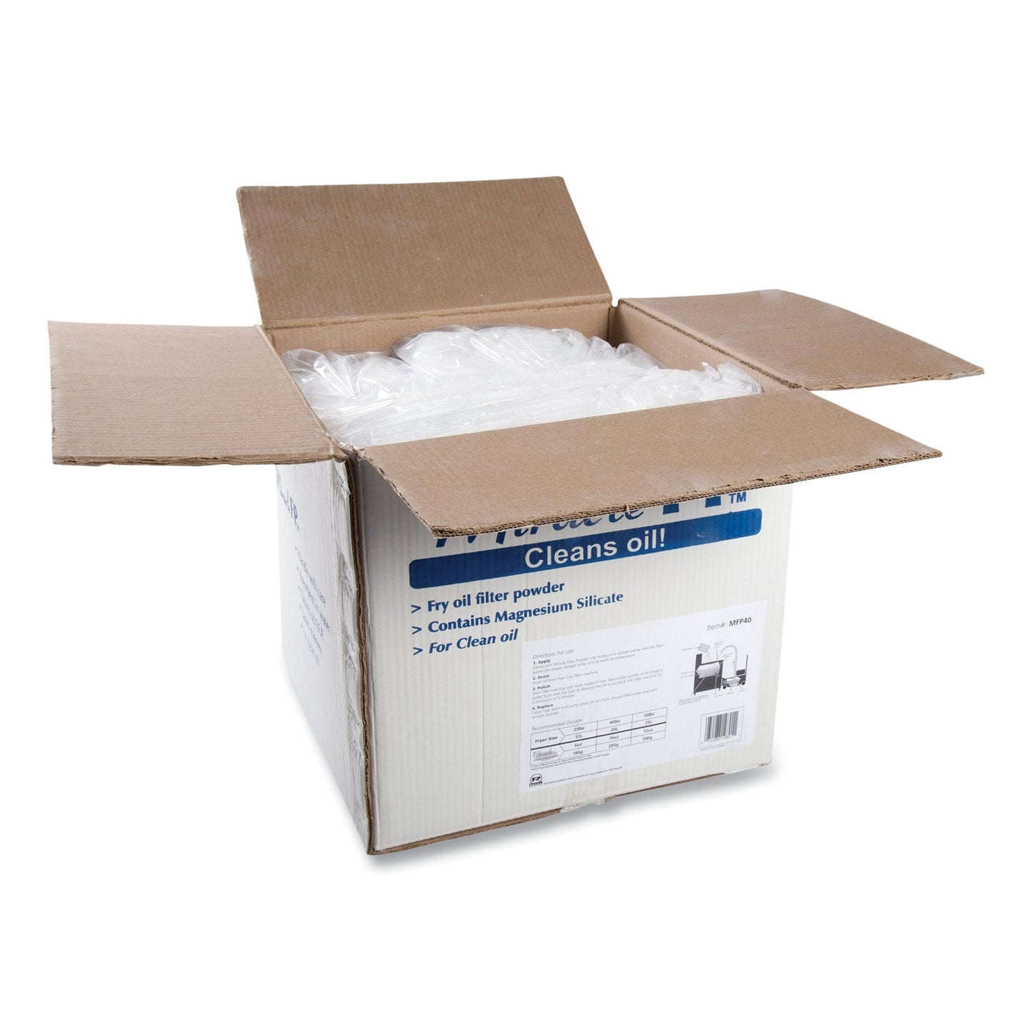 Filter Powder, For Fryer Oil, Loose Powder, 40 lb Box - OrderMe