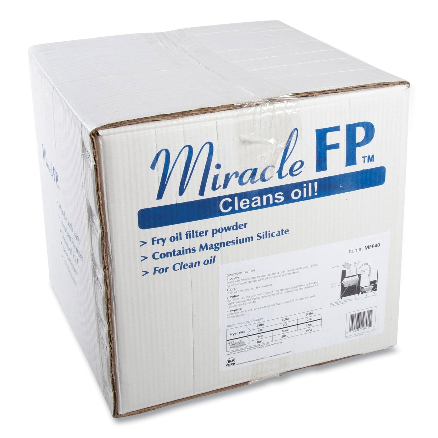 Filter Powder, For Fryer Oil, Loose Powder, 40 lb Box - OrderMe