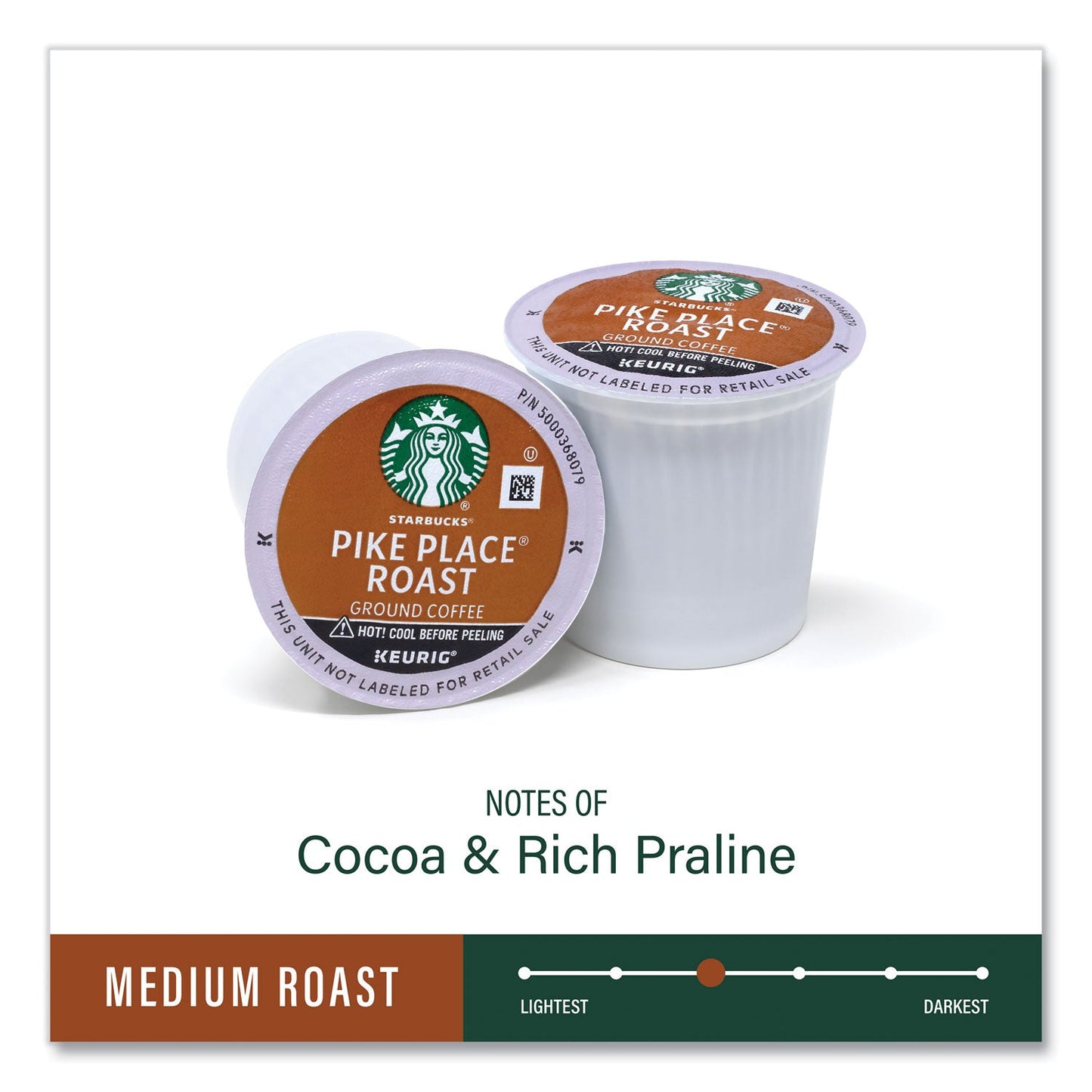 Angled side view of the 72-count Pike Place Coffee K-Cups box showing product details.product-image