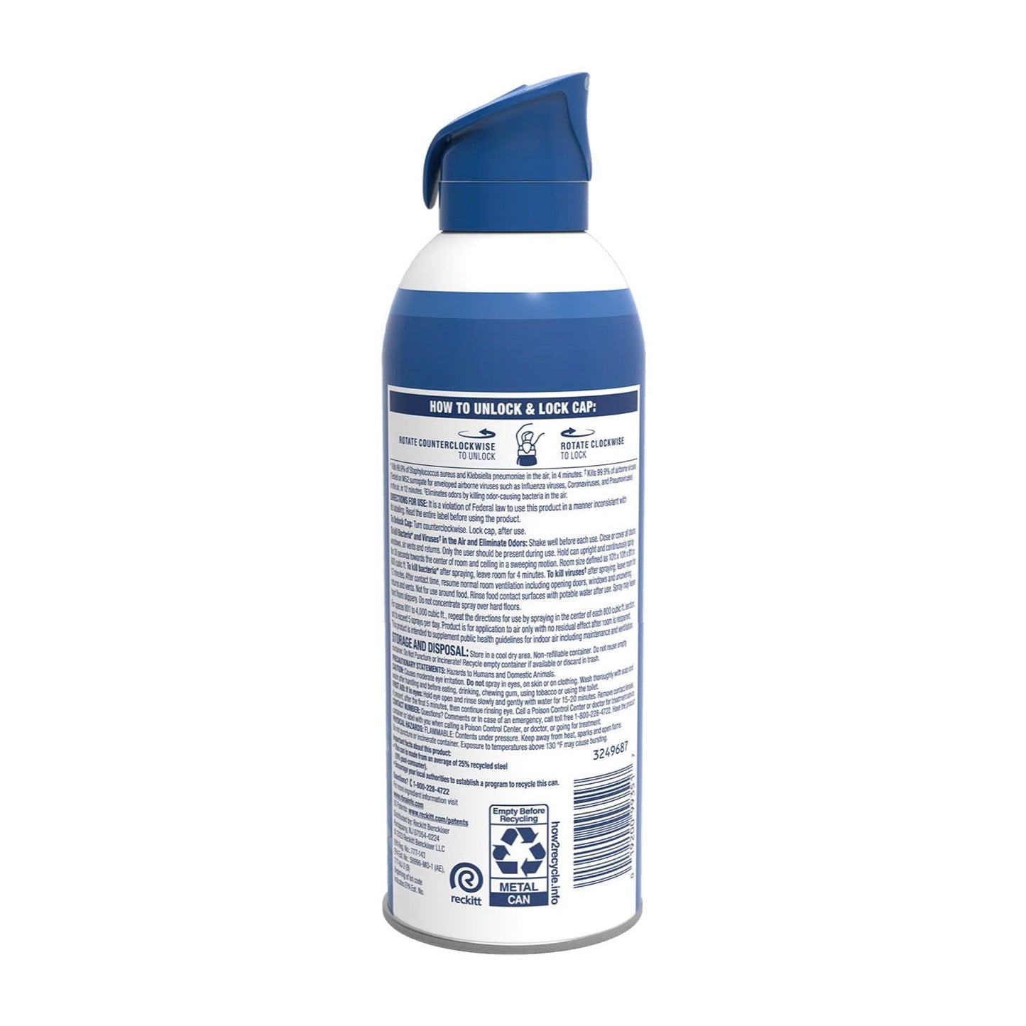 Air Sanitizer Spray, White Linen, 10 oz Aerosol Spray, 6/Carton - OrderMe