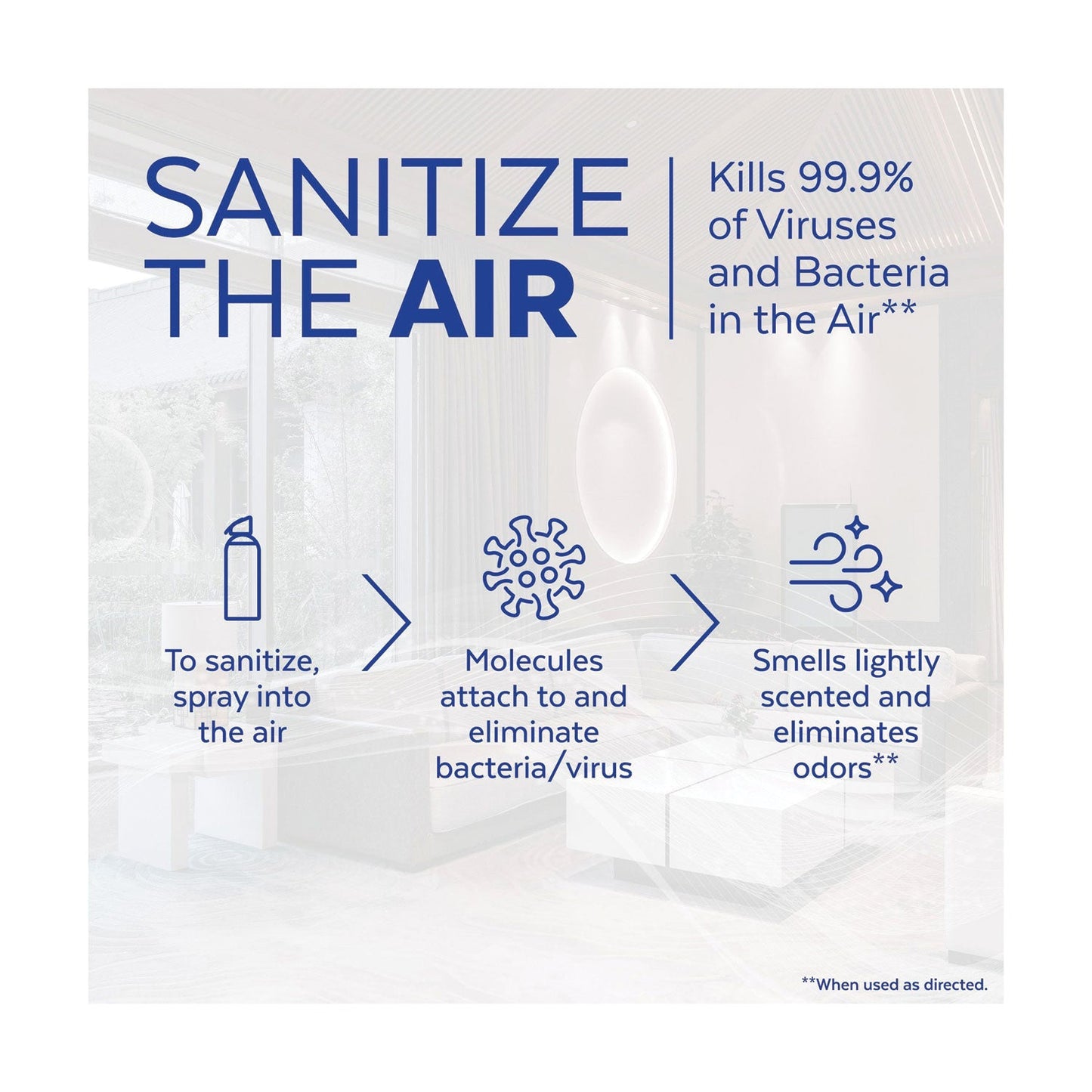 Air Sanitizer Spray, White Linen, 10 oz Aerosol Spray, 6/Carton - OrderMe