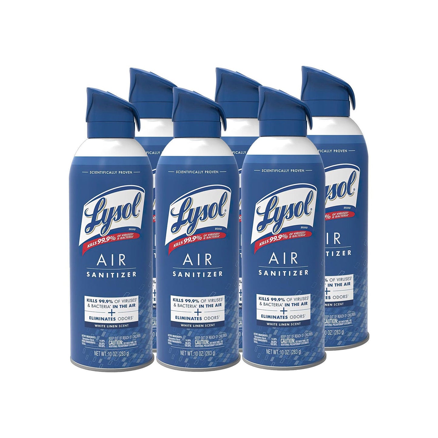 Air Sanitizer Spray, White Linen, 10 oz Aerosol Spray, 6/Carton - OrderMe