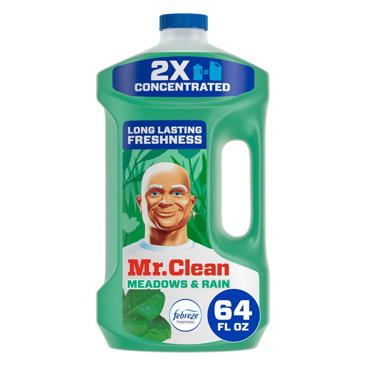 Multipurpose Cleaning Solution with Febreze, Meadows and Rain, 64 oz Bottle, 4/Carton - OrderMe