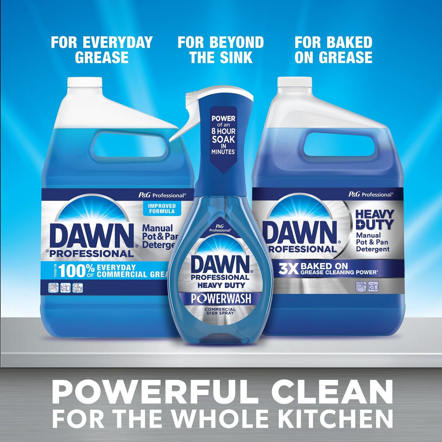 Manual Pot and Pan Dish Detergent with Pump, Original Scent, (1) Pump and (2) 1 gal Bottles/Carton - OrderMe